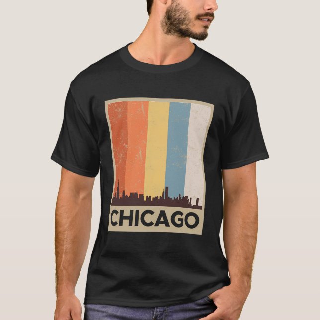 Sweat - shirt à capuche de Chicago Skyline désorga (Devant)