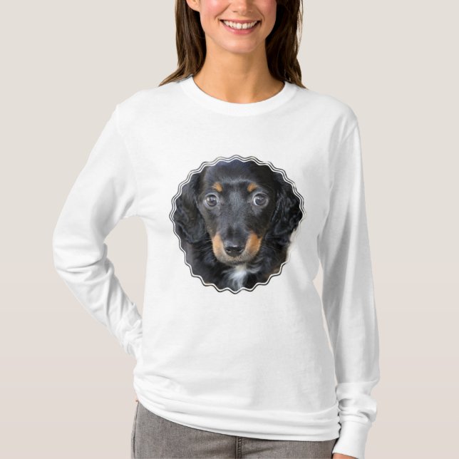 Sweat - shirt à capuche de chiot de Daschund (Devant)