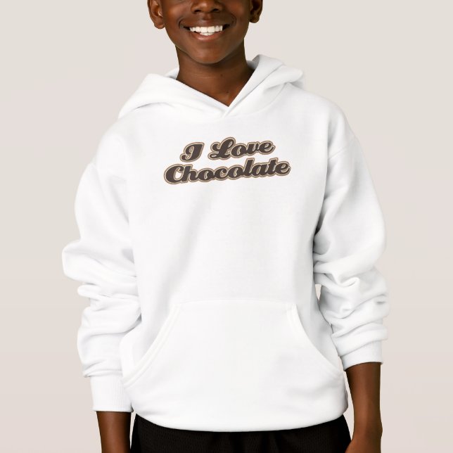 Sweat - shirt à capuche de chocolat d'amour des (Devant)