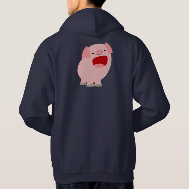 Sweat - shirt à capuche de cochon chantant un joli (Dos)