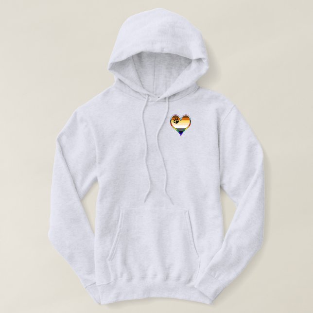Sweat - shirt à capuche de coeur de la Pride de l' (Design devant)