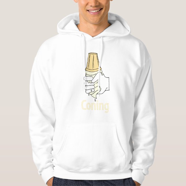 Sweat - shirt à capuche de conage (Devant)