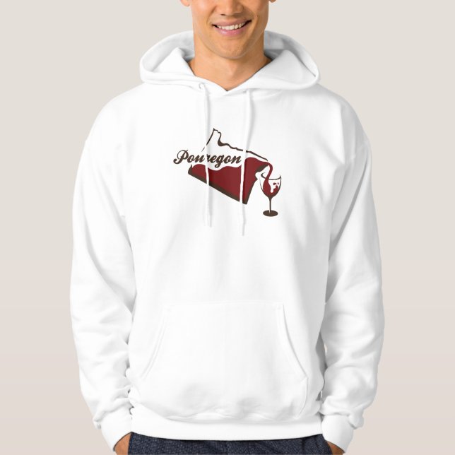 Sweat - shirt à capuche de conception de vin de (Devant)