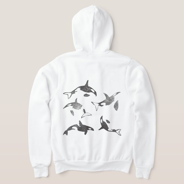 Sweat - shirt à capuche de conception Orca Full Zi (Couchage Retour)
