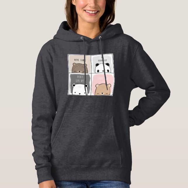 Sweat - shirt à capuche de conception Panda (Devant)