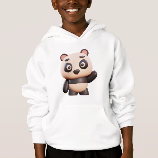 Sweat - shirt à capuche de conception Panda person (Devant)