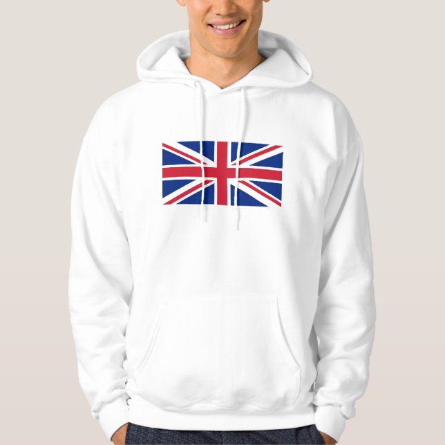 Sweat - shirt à capuche de conception Union Jack F (Devant)
