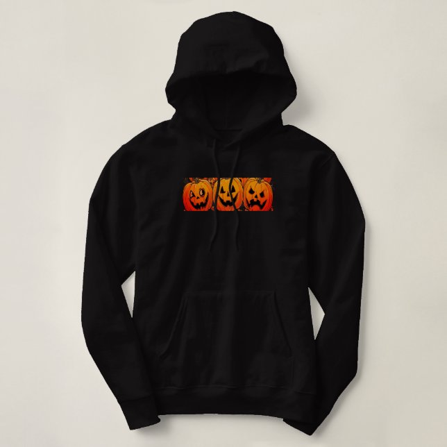 Sweat - shirt à capuche de confort Jack-o’-Lantern (Design devant)