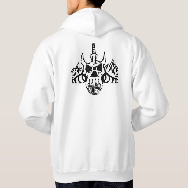 Sweat - shirt à capuche de crâne de logo (Dos)