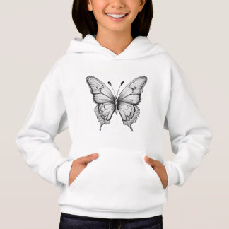 Sweat - shirt à capuche de croquis pour papillon p