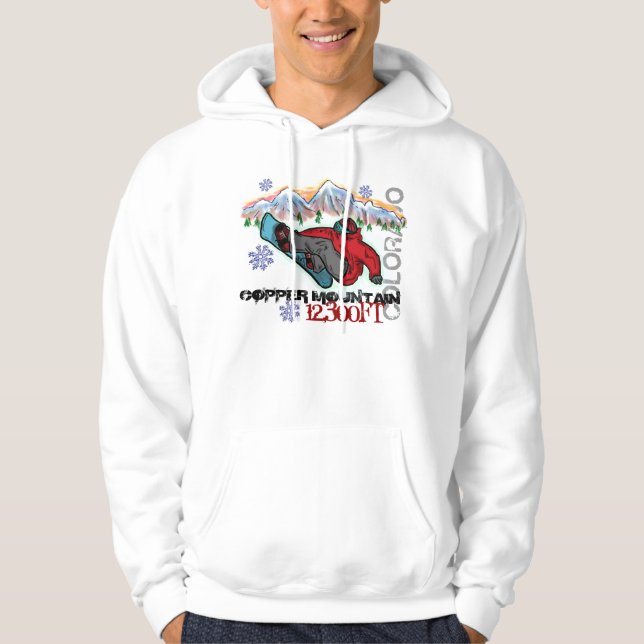 Sweat - shirt à capuche de cuivre de lambeau de (Devant)