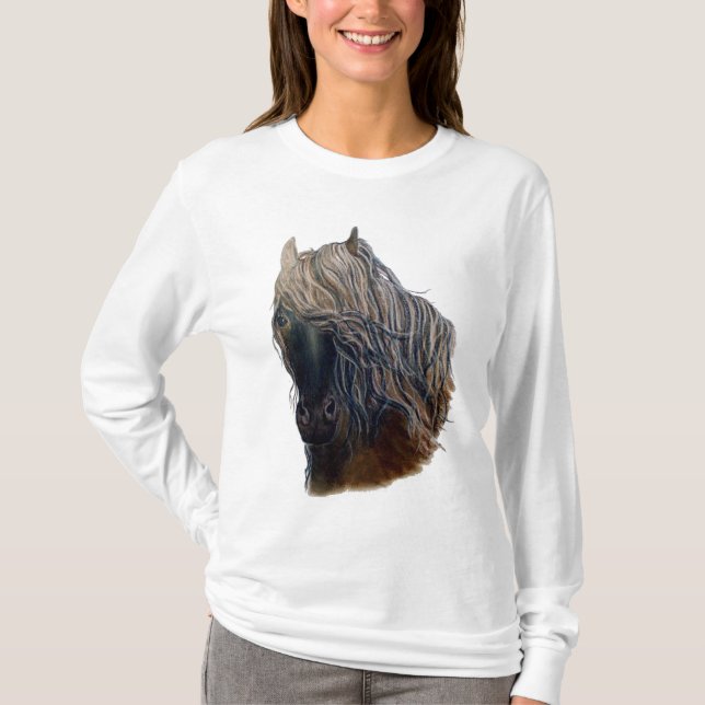 Sweat - shirt à capuche de dames de cheval de (Devant)