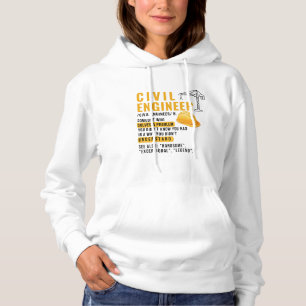 Sweat - shirt à capuche de définition du génie civ