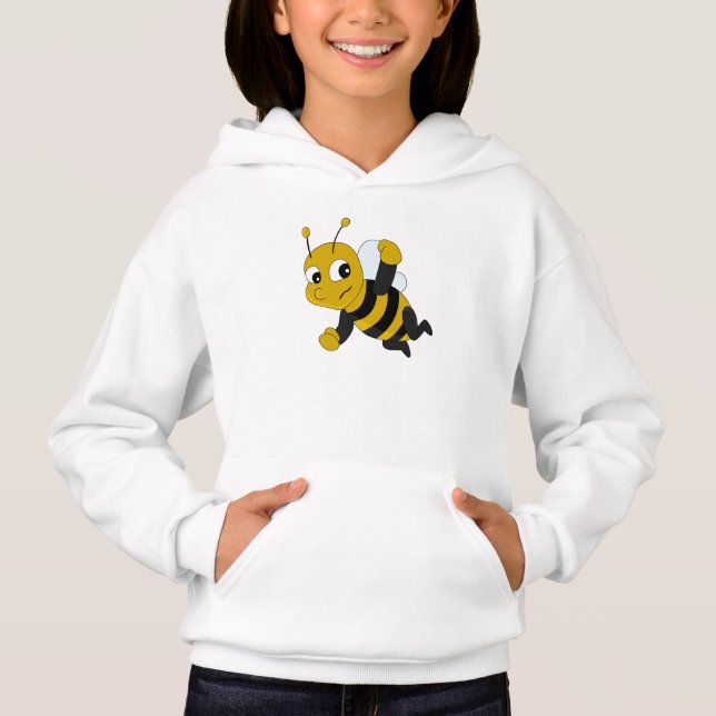 Sweat - shirt à capuche de dessin animé d'abeilles (Devant)