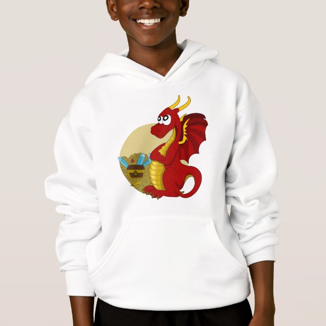 Sweat - shirt à capuche de dragon de dessin animé (Devant)