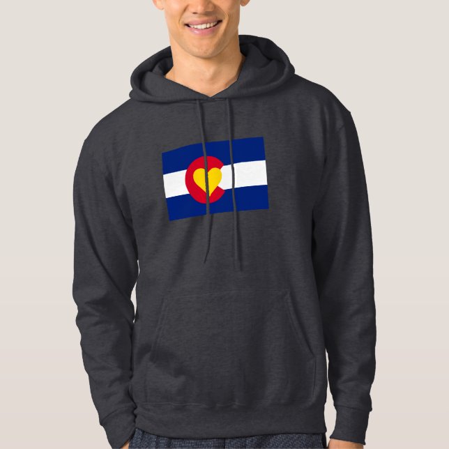 Sweat - shirt à capuche de drapeau d'amour du (Devant)