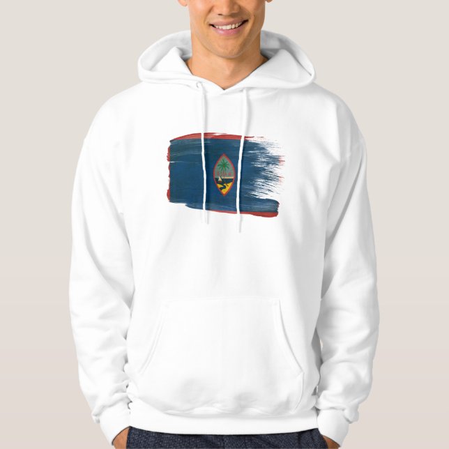 Sweat - shirt à capuche de drapeau de la Guam (Devant)