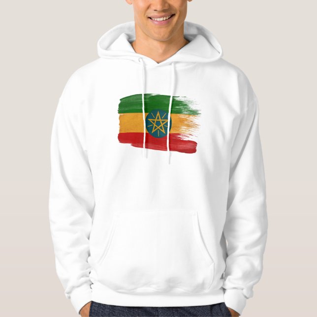 Sweat - shirt à capuche de drapeau de l'Ethiopie (Devant)
