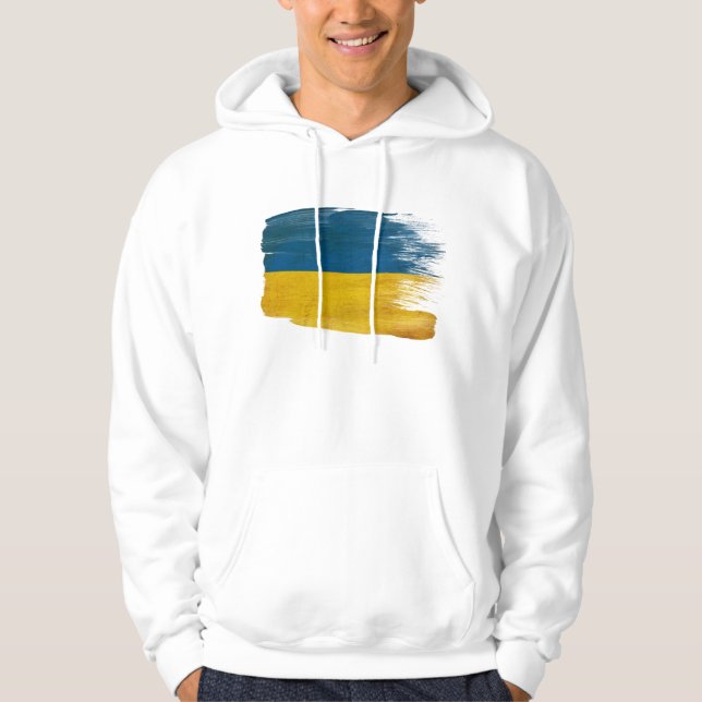 Sweat - shirt à capuche de drapeau de l'Ukraine (Devant)