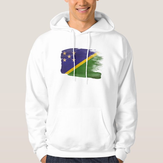Sweat - shirt à capuche de drapeau d'îles Salomon (Devant)