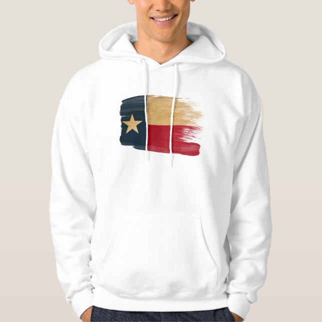 Sweat - shirt à capuche de drapeau du Texas (Devant)