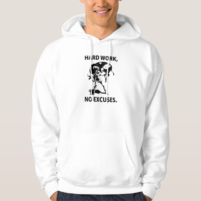 Sweat - shirt à capuche de "dur labeur" (Devant)
