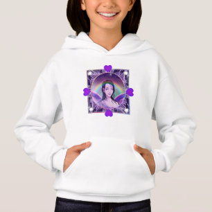 Sweat - shirt à capuche de fée de pluie violette