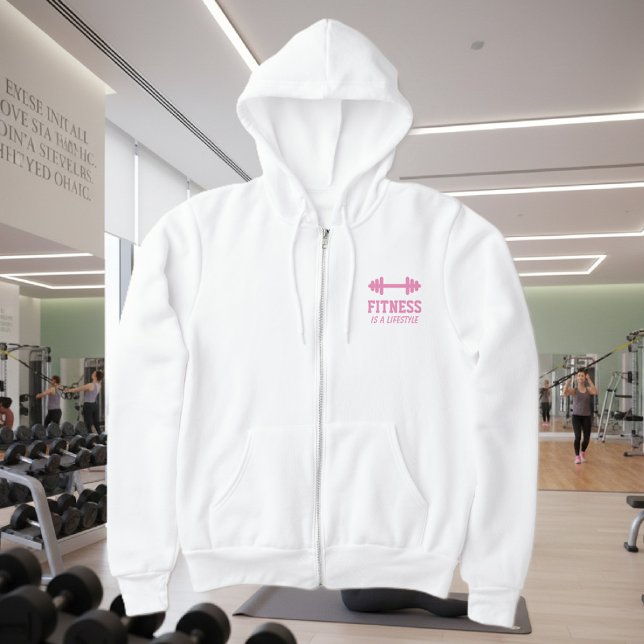 Sweat - shirt à capuche de fitness à fermeture écl (fitness hoodie for women)
