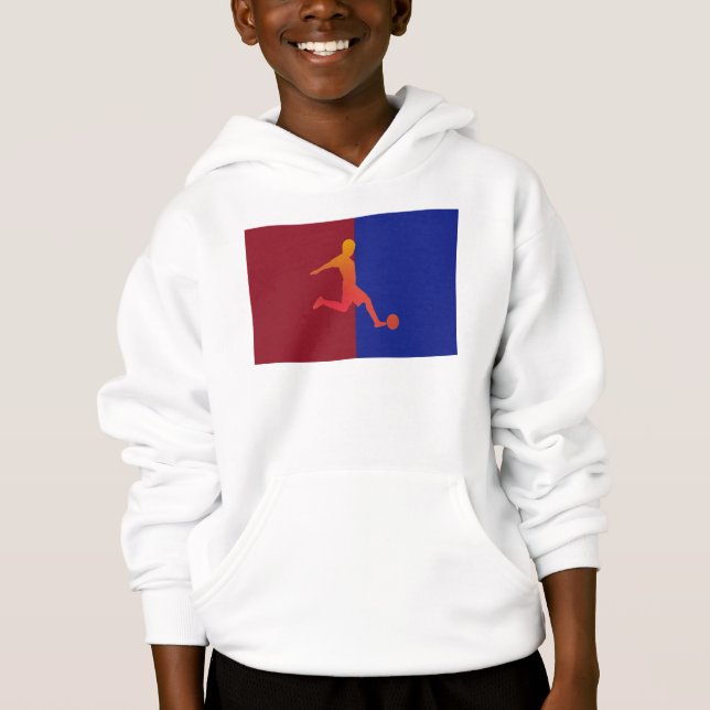 Sweat - shirt à capuche de football (Devant)