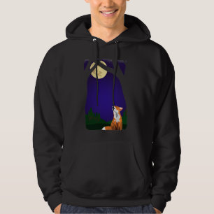 Sweat - shirt à capuche de fox de pleine lune