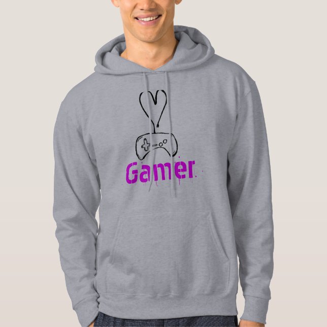 Sweat - shirt à capuche de Gamer de fille (Devant)