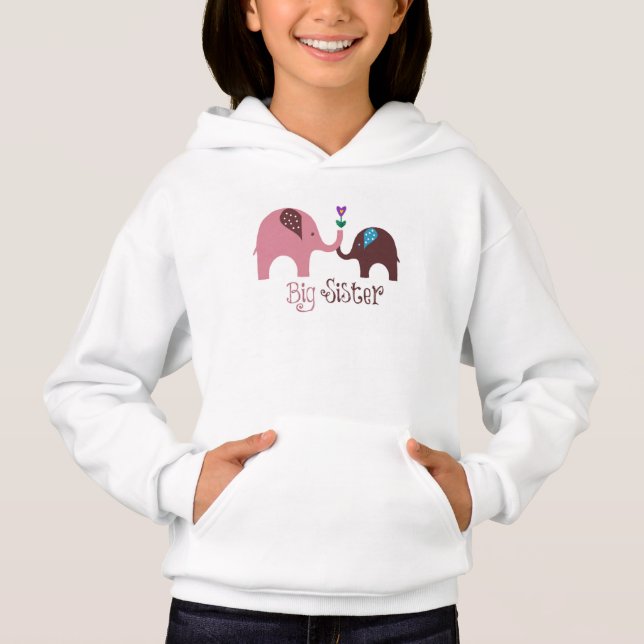 Sweat - shirt à capuche de grande soeur (Devant)