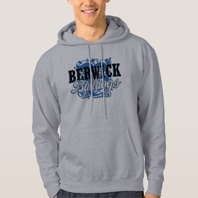 Sweat - shirt à capuche de gris de bouledogues de (Devant)