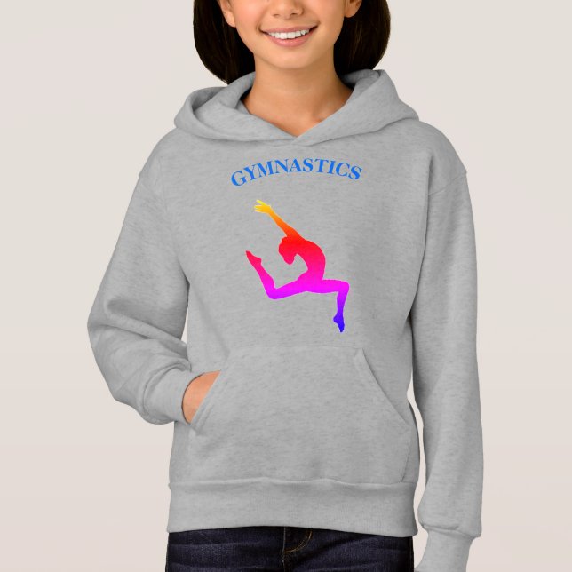 Sweat - shirt à capuche de gymnastique Leap Arc-en (Devant)