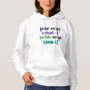 Sweat - shirt à capuche de la citation de la peur