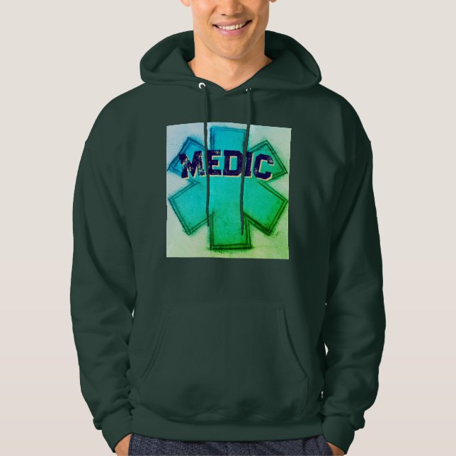 Sweat - shirt à capuche de la médaille Auqa (Devant)