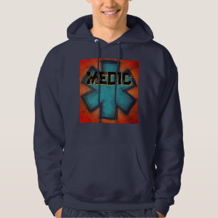 Sweat - shirt à capuche de la médaille Rouge/Bleu