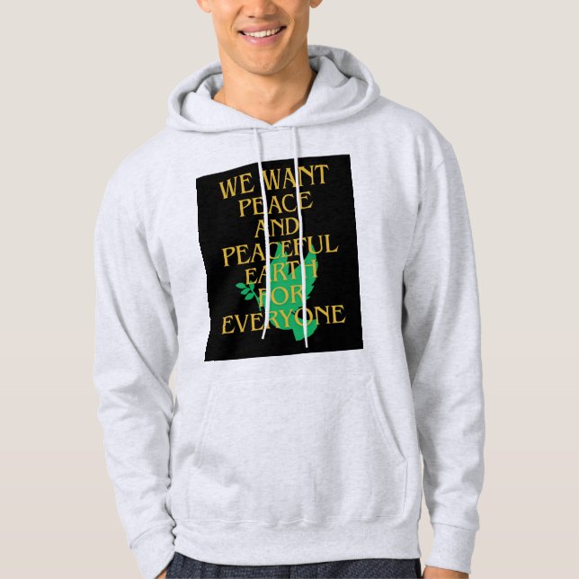 Sweat - shirt à capuche de la paix (Devant)