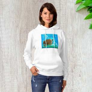 Sweat - shirt à capuche de la tortue natation femm