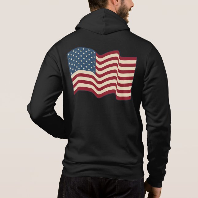 Sweat - shirt à capuche de la veste drapeau améric (Dos)