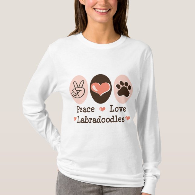 Sweat - shirt à capuche de Labradoodles d'amour de (Devant)