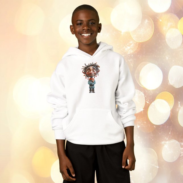 Sweat - shirt à capuche de l'Ado de Noël Elf Boy (Créateur téléchargé)