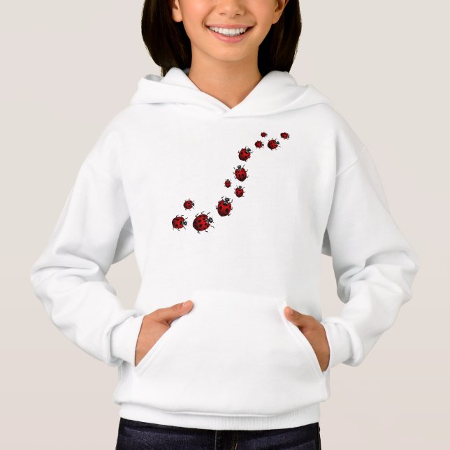 Sweat - shirt à capuche de Ladybug fille de Ladybu (Devant)