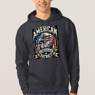 Sweat - shirt à capuche de l'aigle patriote améric