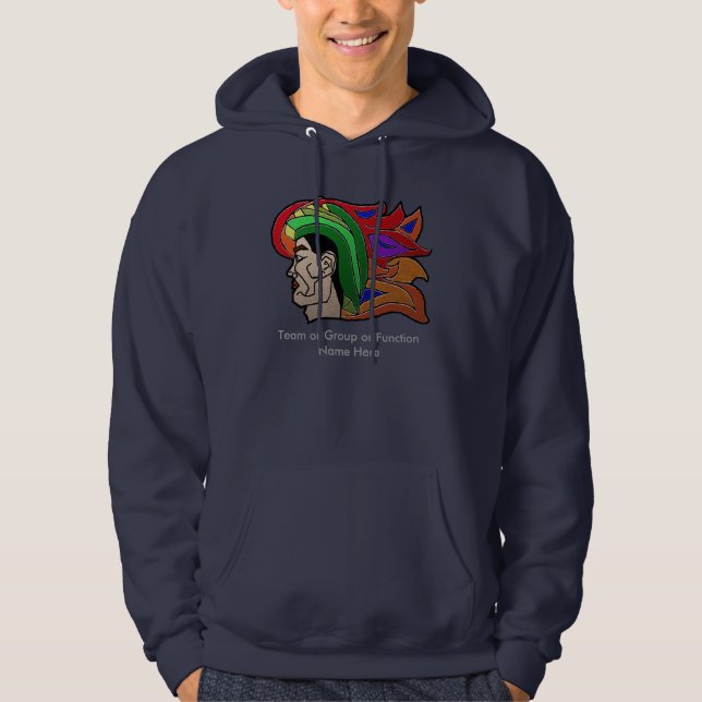 Sweat - shirt à capuche de logo de guerrier de (Devant)