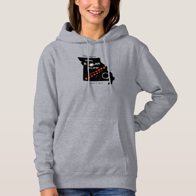 Sweat - shirt à capuche de Missouri Solar Eclipse (Devant)