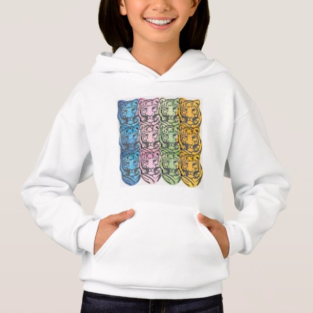 Sweat - shirt à capuche de motif d'aquarelle de ti (Devant)
