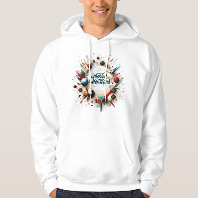 Sweat - shirt à capuche de Noël doux et doux (Devant)