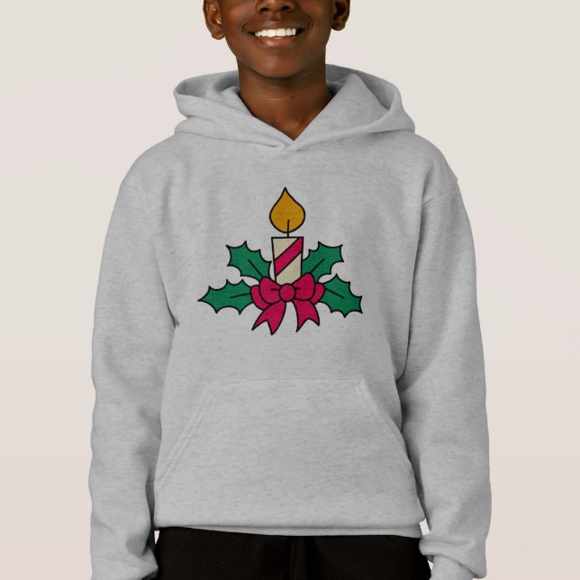 Sweat - shirt à capuche de Noël du garçon (Devant)