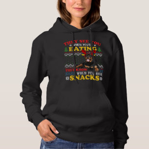 Sweat - shirt à capuche de Noël moche de Rottweile